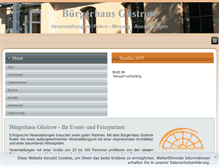 Tablet Screenshot of buergerhaus-guestrow.de